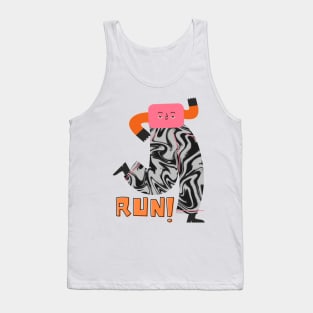 Abstract Monster Running Tank Top